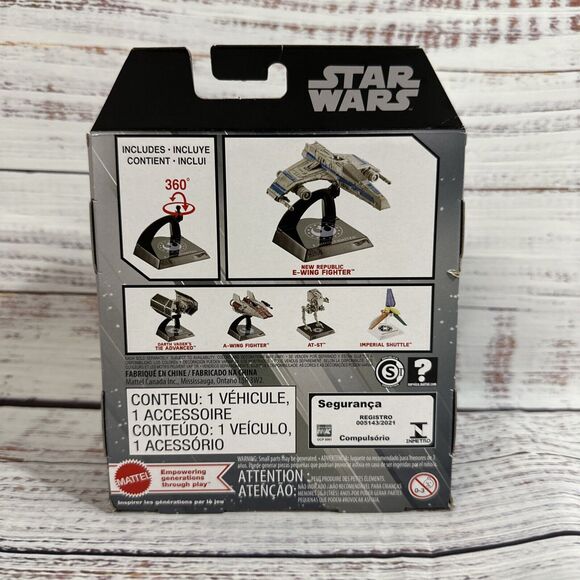 Hot Wheels Star Wars Starships Select New Republic E-Wing Fighter By Mattel New - Picture 4 of 8